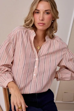 Polín Et Moi Blusas-Blusa riscas de lurex Subiu