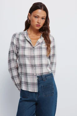 Springfield Blusas-Blusa xadrez cru