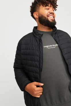 Jack & Jones PLUS Casacos-Blusão acolchoada leve PLUS preto