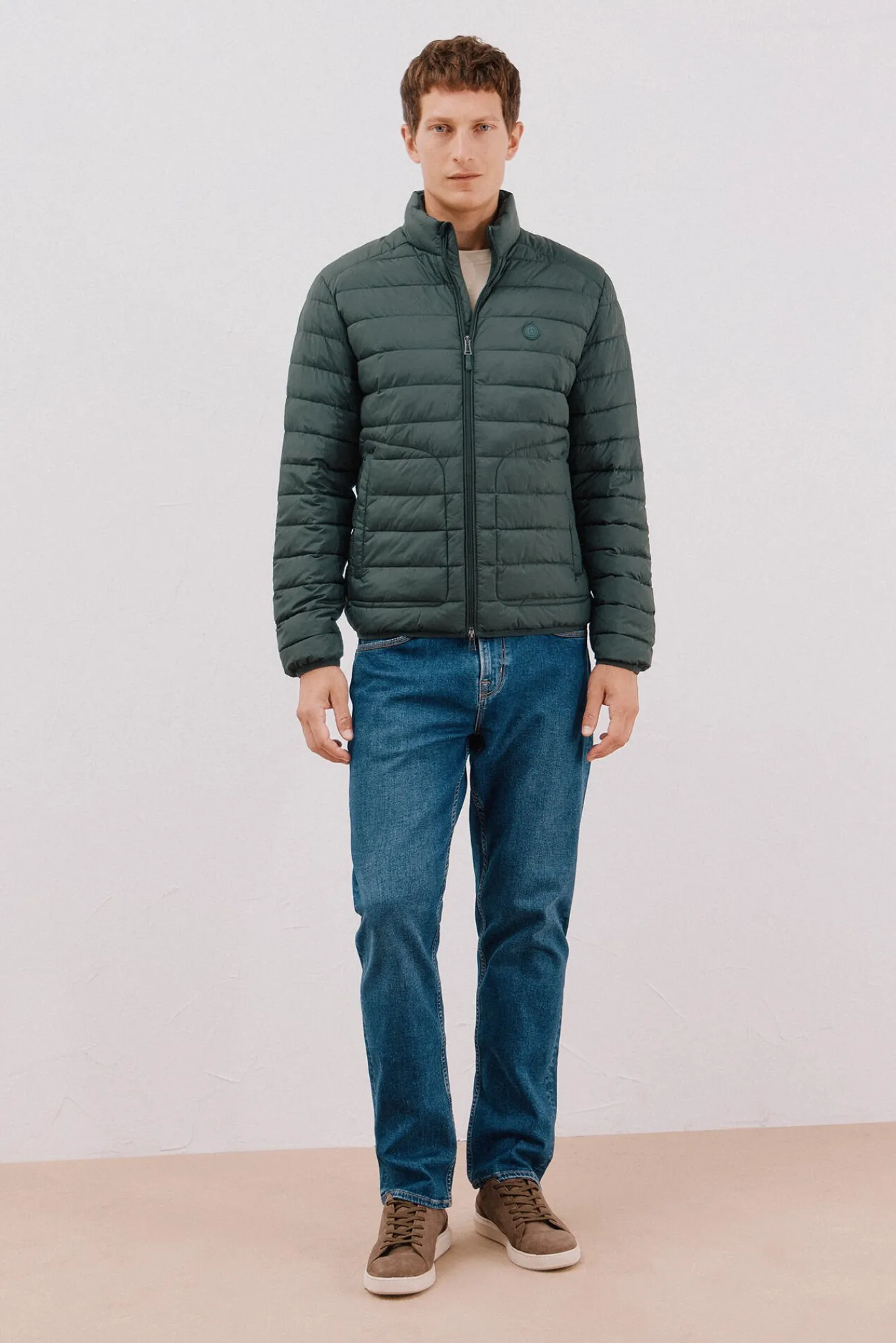 Cortefiel Casacos|Sobretudos-Blusão acolchoado ultralight Verde