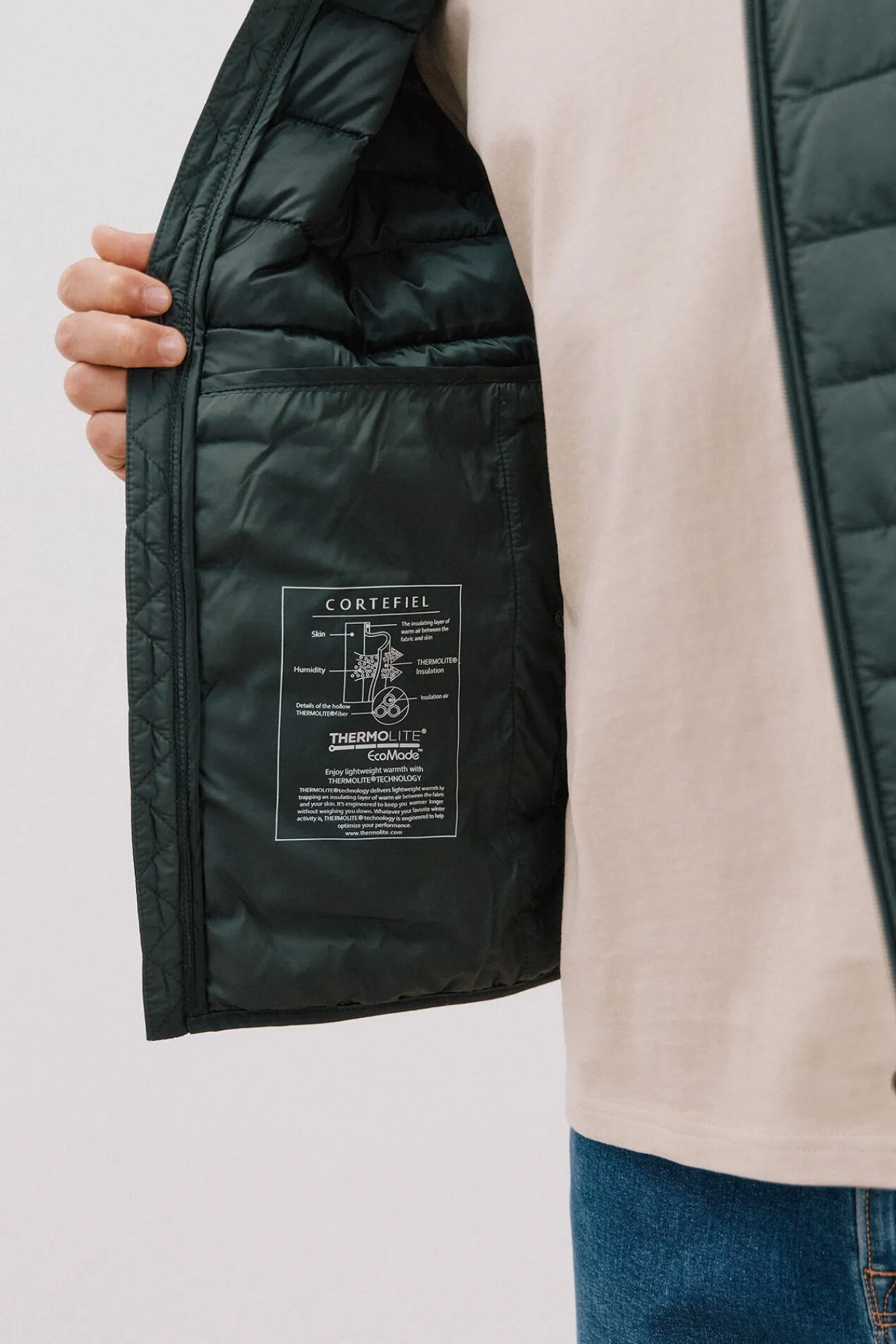 Cortefiel Casacos|Sobretudos-Blusão acolchoado ultralight Verde