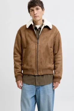 Jack & Jones Casacos-Blusão bomber clássica Castanho