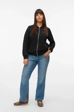 Vero Moda Curve Sobretudos-Blusão bomber plus size Preto