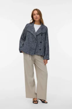 Vero Moda Sobretudos|Casacos-Blusão com estrutura espiga Azul