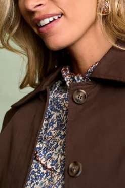 Polín Et Moi Sobretudos-Blusão com gola Lucca Castanho