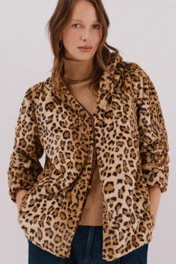 Cortefiel Sobretudos|Casacos-Blusão curto reversível efeito pelo Castanho