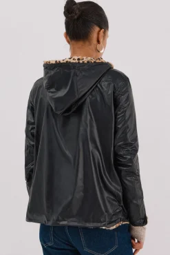 Cortefiel Sobretudos|Casacos-Blusão curto reversível efeito pelo Preto