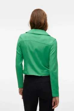 Vero Moda Sobretudos-Blusão de camurça com tachas Verde