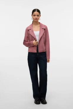 Vero Moda Sobretudos-Blusão de camurça com tachas Roxo