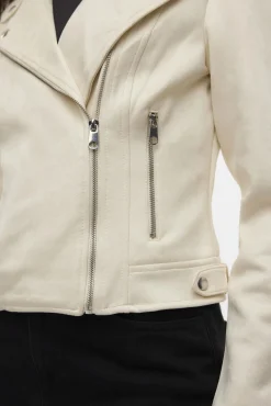 Vero Moda Sobretudos-Blusão de camurça com tachas Tostado