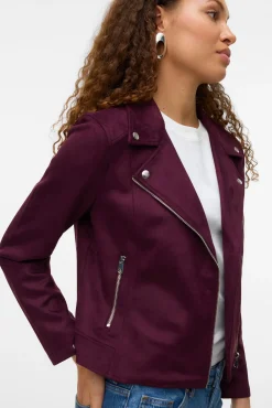 Vero Moda Sobretudos-Blusão de camurça com tachas Roxo