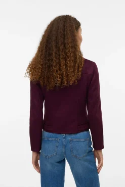 Vero Moda Sobretudos-Blusão de camurça com tachas Roxo
