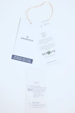 Springfield Casacos-Blusão de gola de veludo cotelê bege