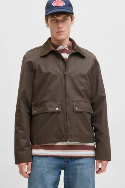 Jack & Jones Casacos-Blusão de gola de veludo cotelê castanho