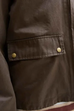 Jack & Jones Casacos-Blusão de gola de veludo cotelê castanho