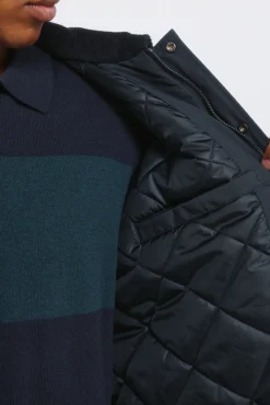 Springfield Casacos-Blusão de gola de veludo cotelê verde