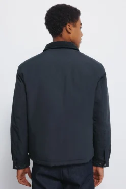 Springfield Casacos-Blusão de gola de veludo cotelê verde