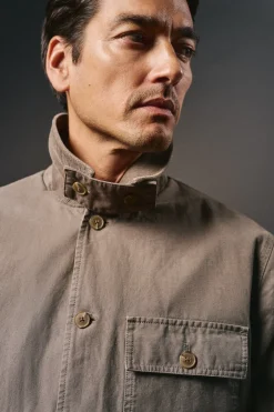 OOTO Casacos-Blusão de trabalho com gola de veludo cotelê Verde