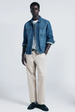 Springfield Casacos-Blusão denim básico azul