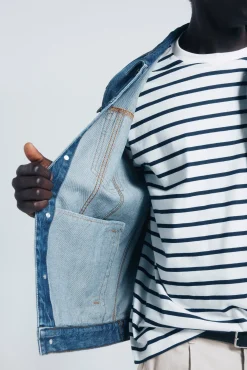 Springfield Casacos-Blusão denim básico azul