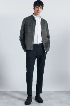 Springfield Casacos-Blusão efeito camurça bege