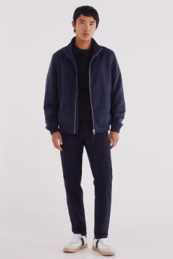 Springfield Casacos-Blusão efeito camurça azul