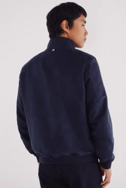 Springfield Casacos-Blusão efeito camurça azul