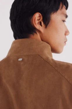 Springfield Casacos-Blusão efeito camurça castanho