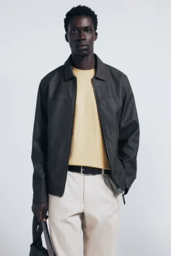 Springfield Casacos-Blusão efeito pele cru