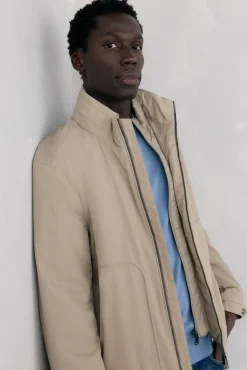 Pedro del Hierro Casacos|Sobretudos-Blusão forros desmontáveis Beige