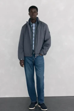 Pedro del Hierro Casacos|Sobretudos-Blusão forros desmontáveis Cizento