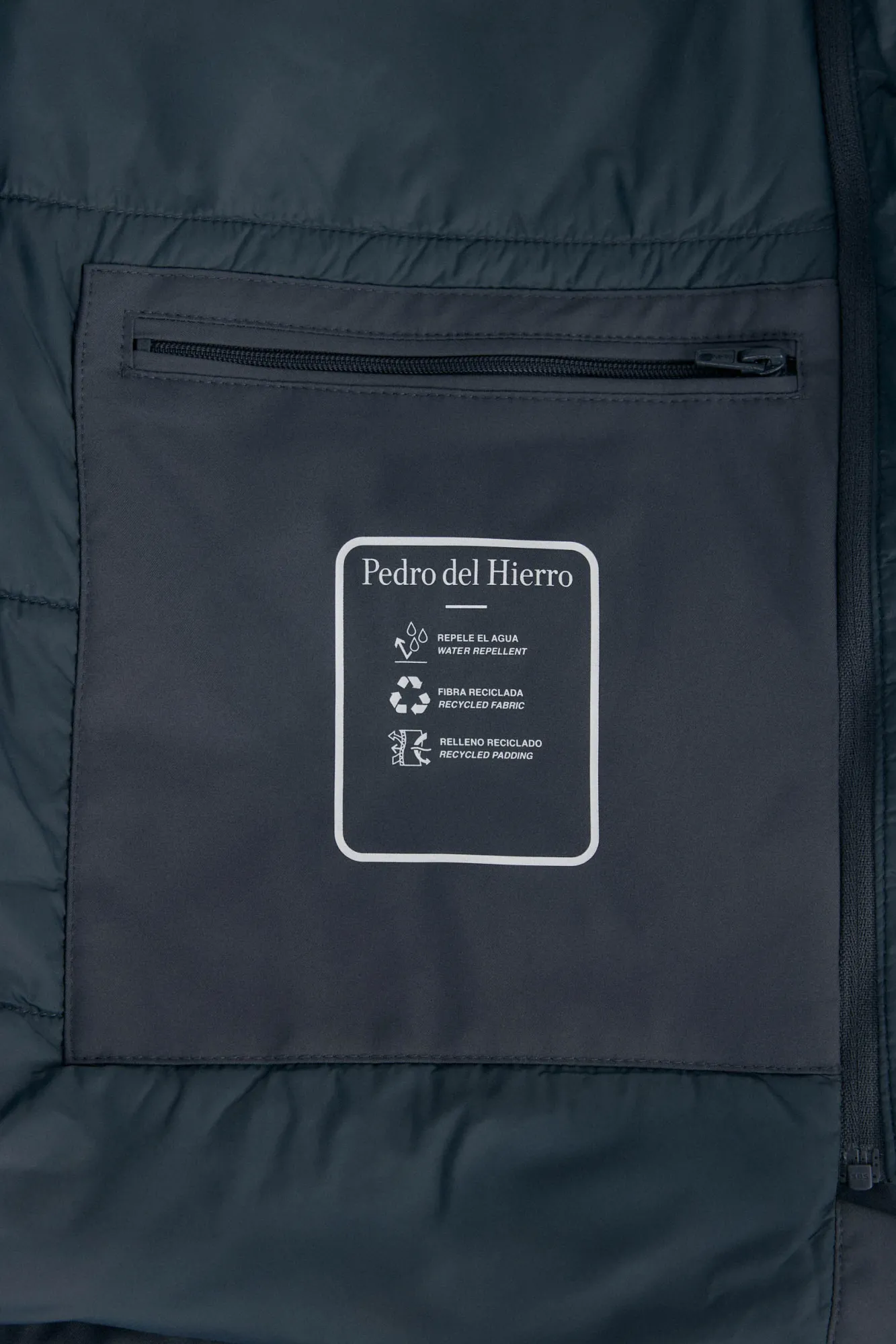 Pedro del Hierro Casacos|Sobretudos-Blusão forros desmontáveis Cizento