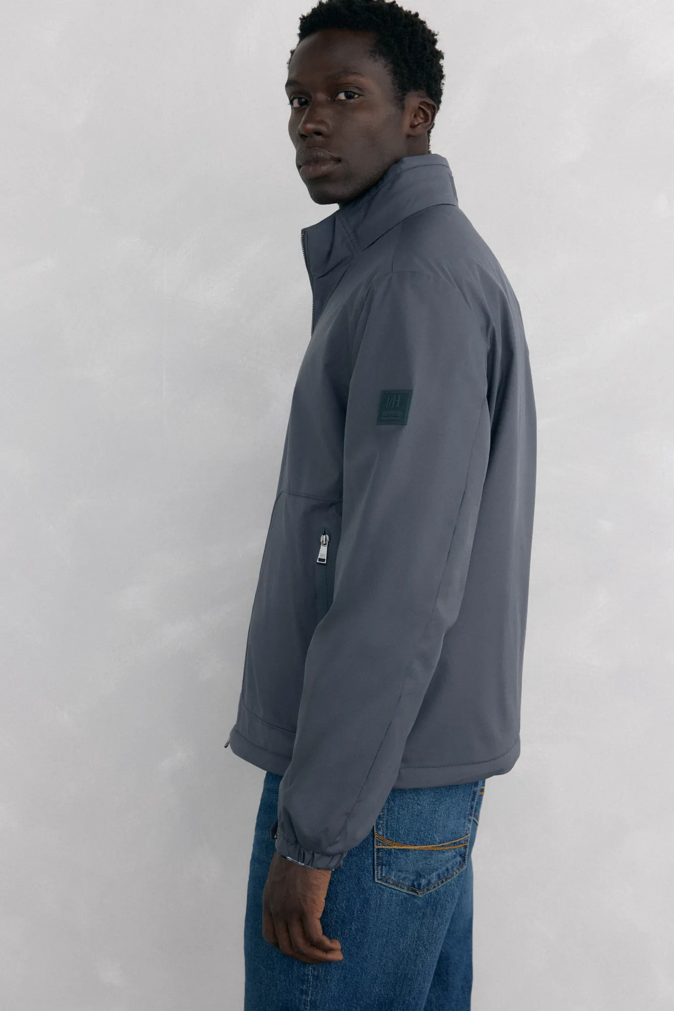 Pedro del Hierro Casacos|Sobretudos-Blusão forros desmontáveis Cizento