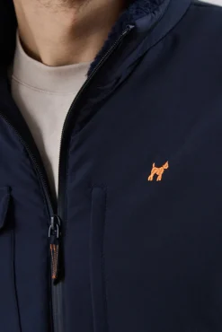 Williot Casacos-Blusão híbrida de borrego Azul