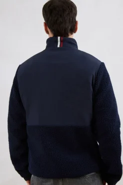 Williot Casacos-Blusão híbrida de borrego Azul