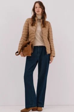 Cortefiel Sobretudos|Casacos-Blusão reversível de penas Tostado