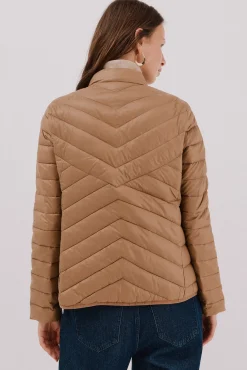 Cortefiel Sobretudos|Casacos-Blusão reversível de penas Tostado