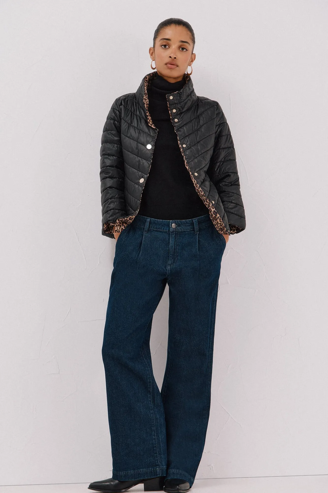 Cortefiel Sobretudos|Casacos-Blusão reversível thermolite® Preto