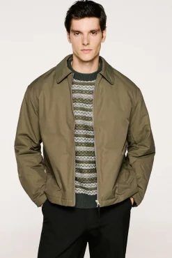 Selected Casacos-Blusão técnica repelente à água Verde