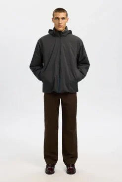 Selected Casacos-Blusão técnica resistente à água Cinzento