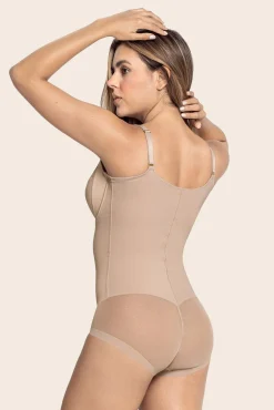 Leonisa Roupa Interior-Body de controle suave com copas com aro aro bege