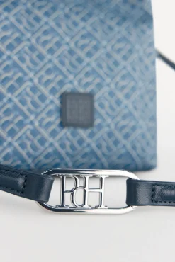 Pedro del Hierro Malas-Bolsa balde com alça alça monograma Azul