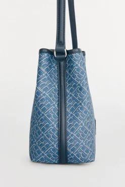 Pedro del Hierro Malas-Bolsa balde com alça alça monograma Azul