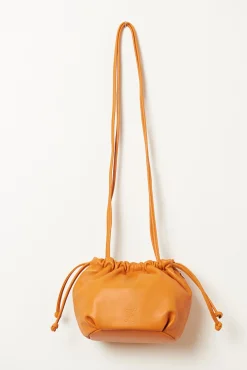 Zubi Malas-Bolsa bucket de pele Laranja