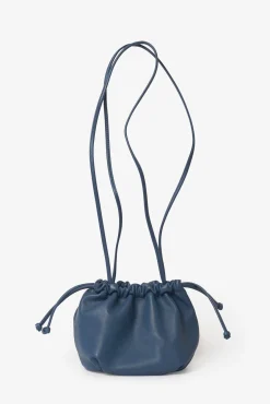 Zubi Malas-Bolsa bucket de pele Azul