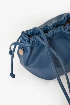 Zubi Malas-Bolsa bucket de pele Azul
