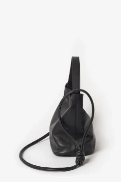 Zubi Malas-Bolsa bucket M de pele Preto