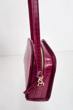 The Code Malas-Bolsa Cassandra em pele framboesa Granada