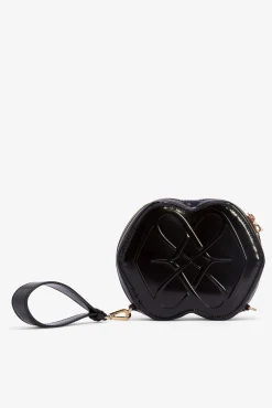 Cuplé Malas-Bolsa clutch com logo Preto