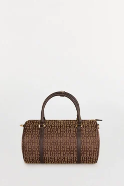 Pedro del Hierro Malas-Bolsa de boliche jacquard Marrom